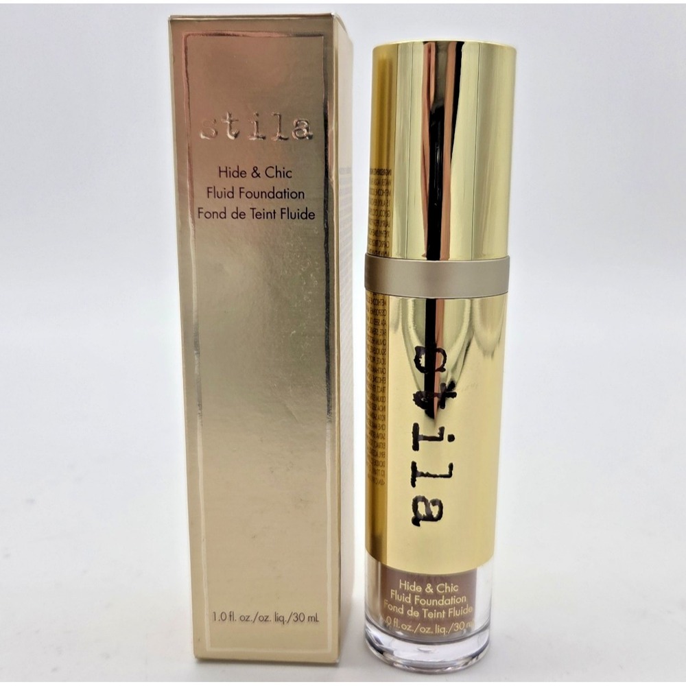 STILA HIDE & CHIC FLUID FOUNDATION !  1.0 FL OZ LIQUID NIB 819A TAN DEEP 3 New